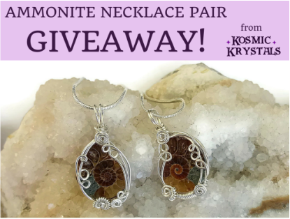 Win this Ammonite Fossil Necklace Pair from Kosmic Krystals